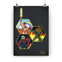 Salva Espín Art - Póster «Mercenario multiplemente friki» - imagen 35 1