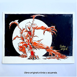 Salva Espín Art - CARNAGE Original + «Spiderman, Hulk & Deadpool» cómic - imagen 36 1